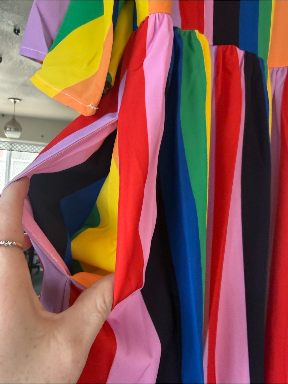 Dressed in Lala: Neverland Dress in Rainbow Candy Stripe - NEW! - Picture 8 of 8